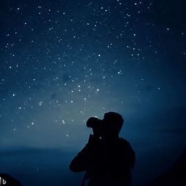 عکس از ستارگان در شب